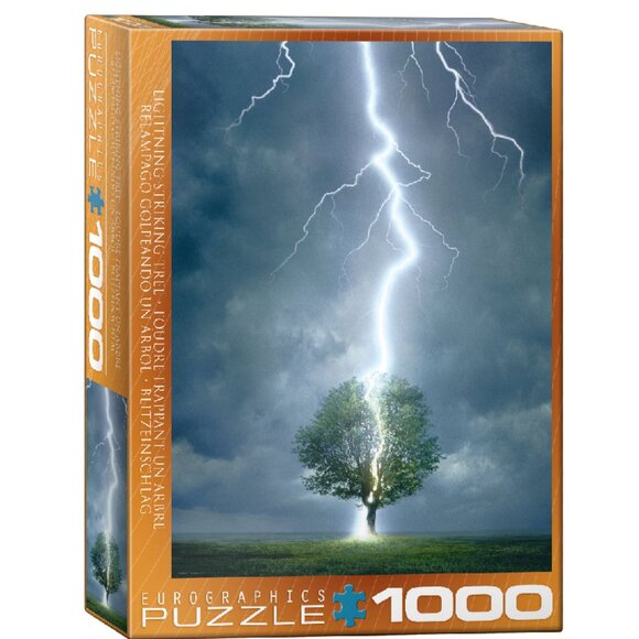 New sealed Eurographics 1000pcs Adult Puzzle -Lightning Striking Tree - Picture 1 of 12